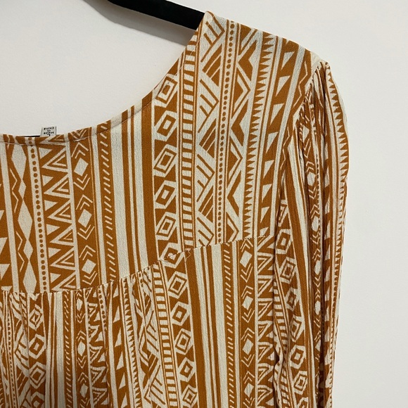 Mustard Aztec Print Maxi Dress - Picture 5 of 5